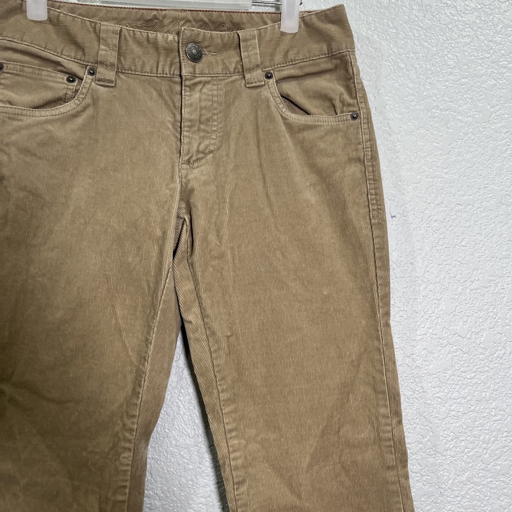 Tommy Hilfiger Tan Corduroy Bootcut Pants Womens 2 Khaki Academia 90s Y2K Earthy - Picture 2 of 9